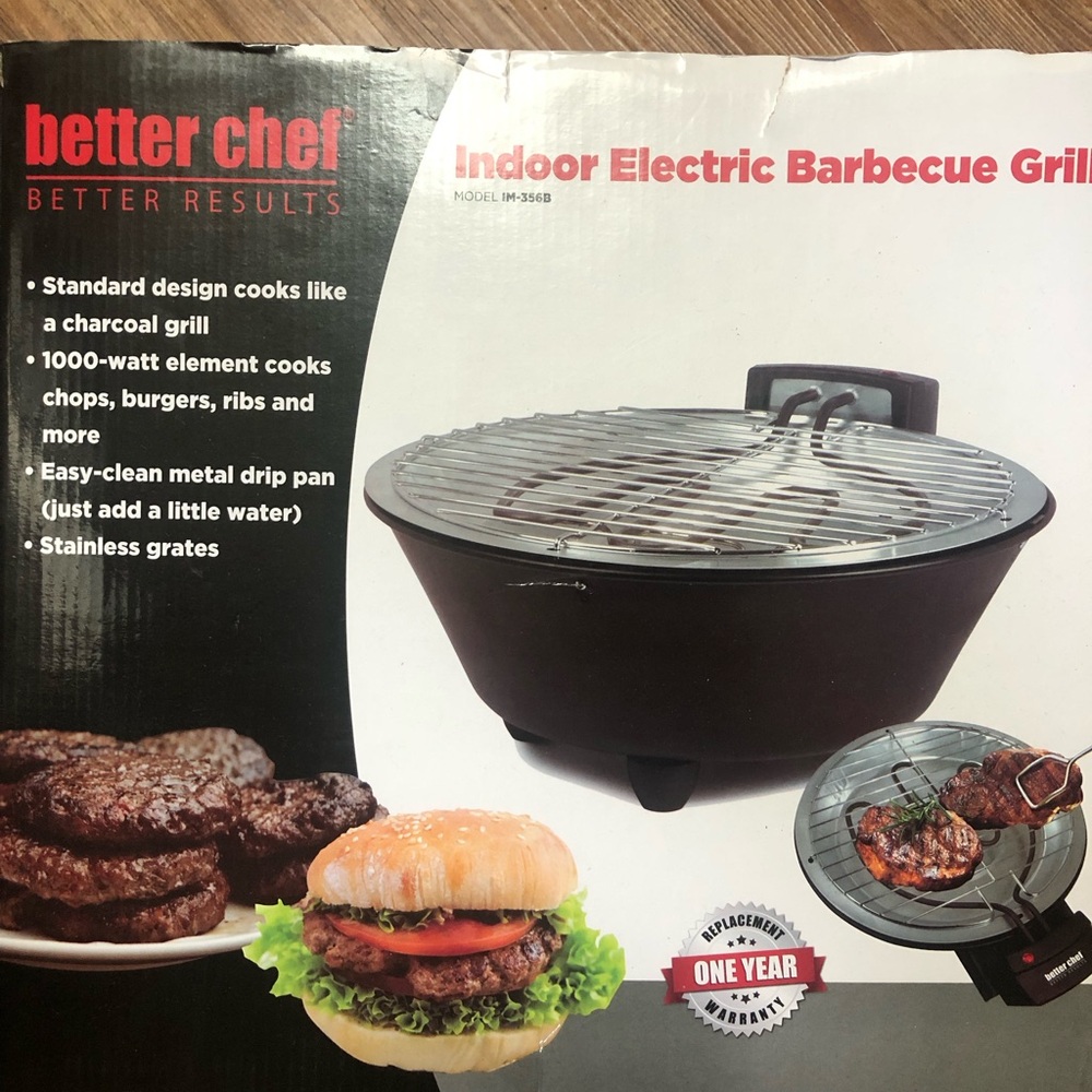 Better Chef Indoor Electric Barbecue Grill - Black
